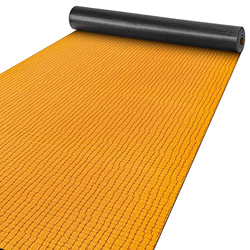 Teppich Läufer Flur Küchenteppich Schmutzfangmatte Sauberlaufmatte rutschfest Velours Orange 65x220cm Modern