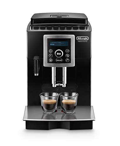 De'Longhi ECAM 23.466.B Kaffeevollautomat | Digitaldisplay | Integriertes Milchsystem | Cappuccino auf Knopfdruck | Herausnehmbare Brühgruppe | 2-Tassen-Funktion | Schwarz