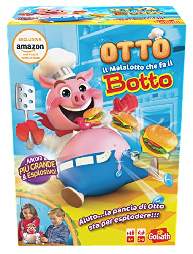 GOLIATH Otto The Maialotto, der das Botto mit Puzzle Macht, Brettspiel für Jungen und Mädchen ab Vier Jahren, Action-Spiel, stimuliert Reflexe
