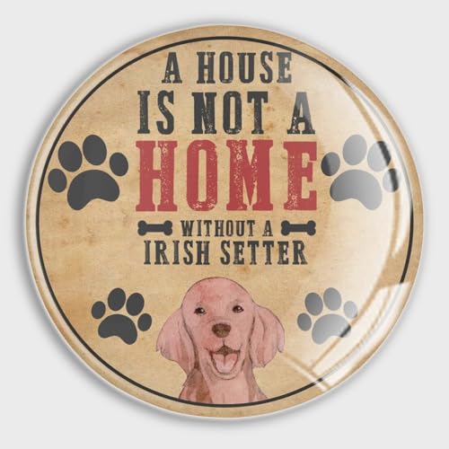 Evans1nism A House Is Not A Home Without A Irish Setter Kühlschrankmagnete für Whiteboard, Haustier, Tier, Glas, kleine Magnete, Hundebesitzer, Geschenk, dekorative Magnete für Zuhause, Büro,