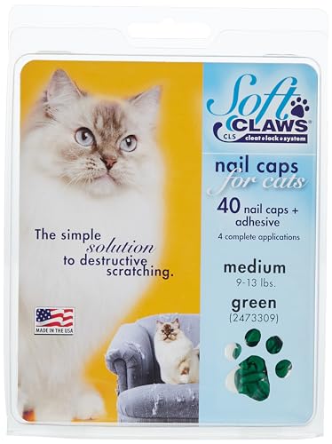Soft Claws Inc Feline Weiche Krallen Katze Nagel Kappen take-Home-Kit, mittelgroß, Grün