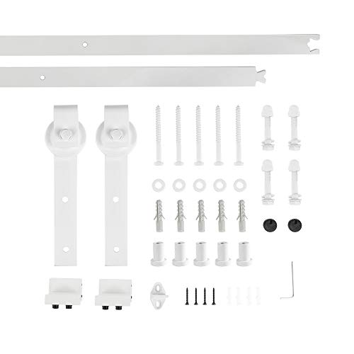 Schiebetürsystem, Schienensystem, 200 cm Schiebetürbeschlag Kit (klassischer Stil Weiß)
