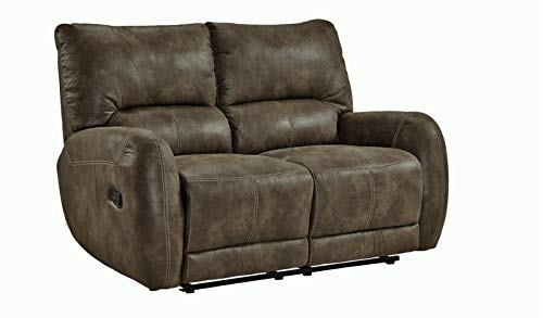 MJC Polstergarnitur 2er Sofa FM-373-2 Braun Relaxfunktion Couch Stoff Wohnzimmer