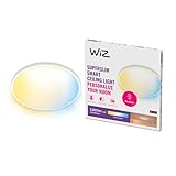 WiZ SuperSlim Deckenleuchte Tunable White, dimmbar, warm- bis kaltweiß, 36W, smarte Steuerung per App/Stimme über WLAN, weiß