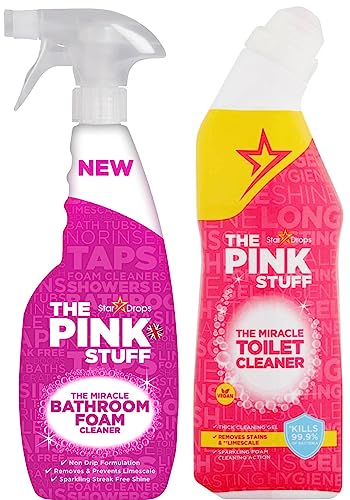 The Pink Stuff Badezimmer-Schaumreiniger und WC-Reiniger im Set