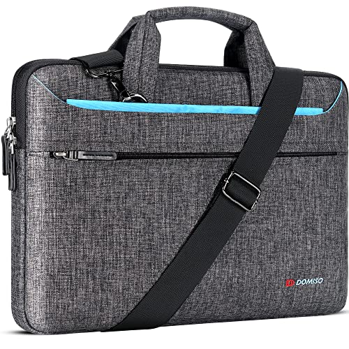 DOMISO Laptop-Umhängetasche, wasserabweisend, Messenger-Tasche Business Aktentasche Handtasche Blau blau 17 - 17.3 inch