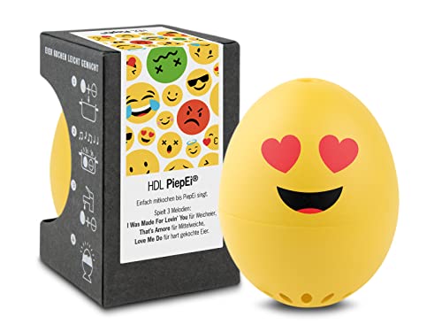 HDL PiepEi - Singende Eieruhr zum Mitkochen - Eierkocher für 3 Härtegrade - Gute Laune Geschenk - Lustiges Kochei - Musik Eggtimer - Brainstream