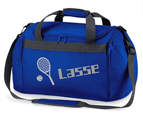personalisierte Sporttasche mit Namen Bedrucken Tennis, Reisetasche Bedrucken