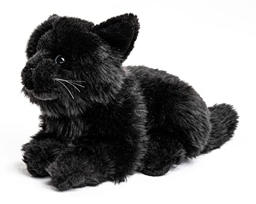 Uni-Toys - Katze schwarz, liegend - 20 cm (Länge) - Plüsch-Kätzchen - Plüschtier, Kuscheltier