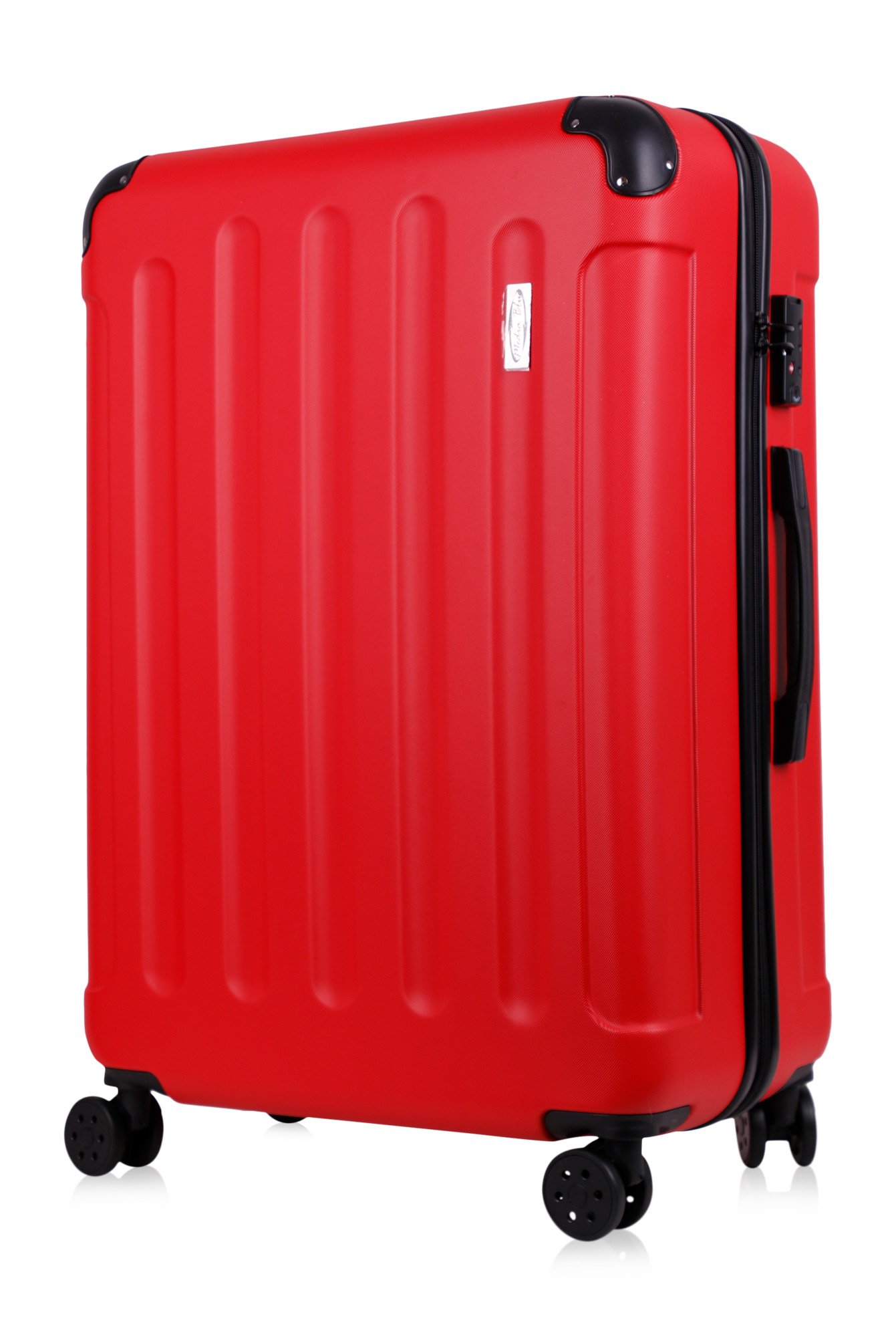 Koffer & Reisekoffer mit 4 Doppelrollen & Teleskopstange und TSA Schloß - Hartschalenkoffer 68x46x28,5 (Red, XL)