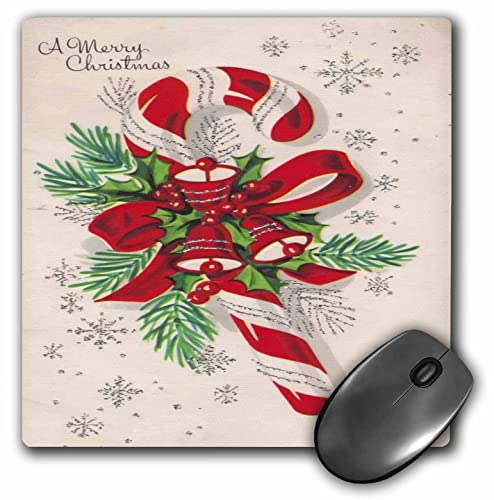 3dRose Mauspad mit Aufschrift A Vintage Merry Christmas, Zuckerstange, (mp-352088-1)