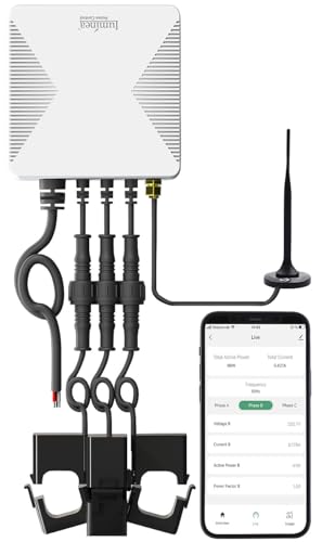 Luminea Home Control Multi-Stromzähler: Smarter 3-Phasen-WLAN-Stromzähler & Echtzeit-Energiemonitor, 120A, App (Digitaler Strommesser, Elektro-Energiezähler)