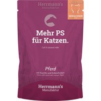 24 x 100 g | Herrmanns | Pferd mit Karotte und Kokosöl Selection | Nassfutter | Katze