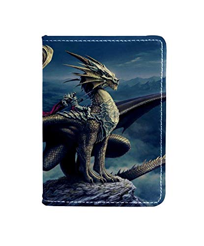 Fliegender Drache Z004 Leder Reisepasshülle Reisebrieftasche Organisieren Sie Reisepass und Kreditkarten 11.5x16.5cm