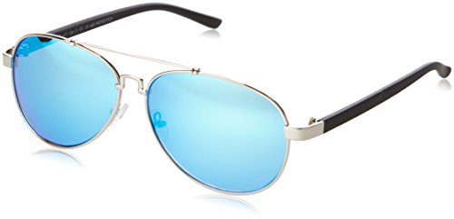 MSTRDS Unisex Sunglasses Mumbo Mirror Sonnenbrille, Silber (Silver/Blue 4468), One Size