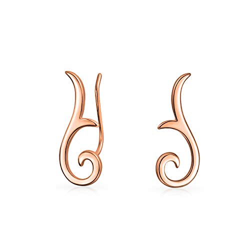 Minimalistische Geometrische Tribal Scroll Ohr Pin Crawler Kletterer Ohrringe Für Frauen Für Teen Rose Gold Platte Sterling Silber