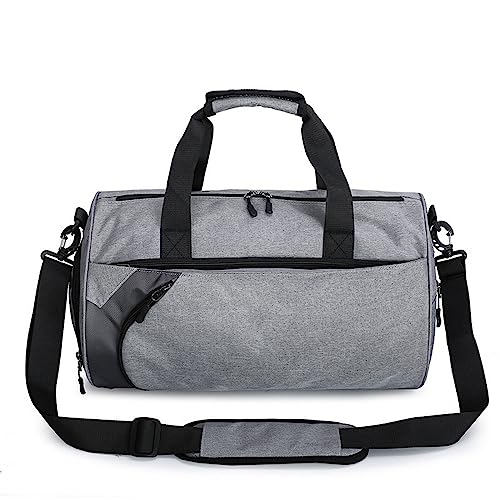 Persönliche Gegenstände Reisetasche Große Kapazität Handtasche Für Männer Cross-Travel Bag, Nasse und Trockene Turnbeutel (Color : Grey, Size : 43x26x25cm)