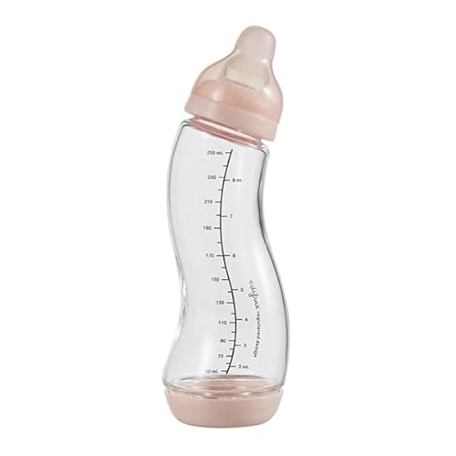 Difrax - Glas Anti-Kolik S Babyflasche Natural 250 ml - Babyflaschen - Blossom