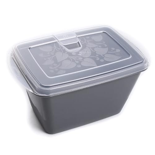 BirnePower Vorratsdosen Frischhaltedosen Aufbewahrungsbox Mikrowelle Behälter Box Dosen 2,5L Lebensmittelbehälter 25x15,5x12 cm mit Deckel und Mikrowellenventil (5)