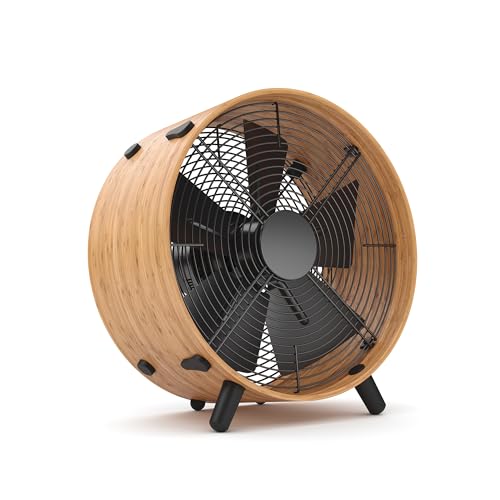 Stadler Form Ventilator Otto, Design-Lüfter mit modernem Bambus-Ring, drei Geschwindigkeitsstufen, ideal im Sommer und fürs Büro, 45 W, bambus