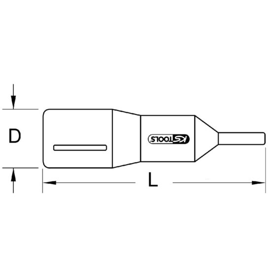 KSTOOLS® - 3/8" Bit-Stecknuss mit Schutzisolierung für Torx-Schrauben, T30, kurz