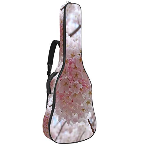 Gitarrentasche mit Reißverschluss, wasserdicht, weich, für Bassgitarre, Akustik- und klassische Folk-Gitarre, Sakura Cherry Spring