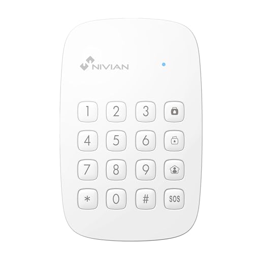 Nivian Funktastatur kompatibel mit NIVIAN Alarm - für den Innenbereich geeignet - Mehrere Managementfunktionen - TAG RFID-Lesegerät - Einfache Installation ohne Kabel