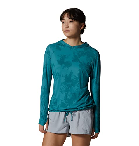 Mountain Hardwear Damen Crater Lake Kapuzenpullover mit Langen Ärmeln Hemd, Palisades Scatter Dye Print, Large