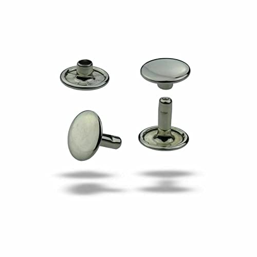 ISTA TOOLS MEGA Auswahl korrosionsbeständige Doppelkopf Hohlnieten,Doppelhohlnieten, Doppel-Nieten,zweiteilig (7 x 8 mm, Silber nickelfrei, 250)
