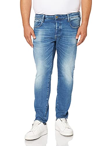 G-STAR RAW Herren 3301 Slim Jeans, Blau (Authentic Faded Blue B631-A817), 32W / 30L