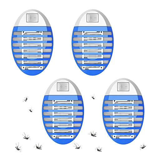 Insektenvernichter Elektrisch, Steckdosen-Insektenvernichter mit UV-Licht, mückenlampe, mückenfalle, für Fliegen, Mücken, Motten, Küche, für Schlafzimmer, Indoor (4 Pack)