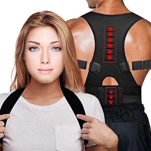 Rückenstützen, Haltungskorrektur, Magnetfeldtherapie-Klammer, Schulter-Rückenstützgürtel für Männer und Frauen, Hosenträger und Stützgürtel für die Schulterhaltung elegant