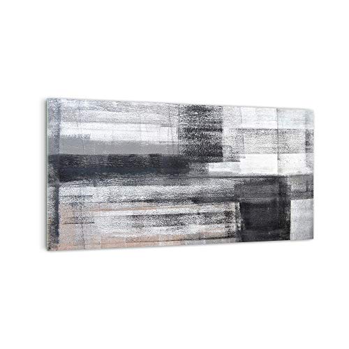 DekoGlas Küchenrückwand 'Linien grau und weiß' in div. Größen, Glas-Rückwand, Wandpaneele, Spritzschutz & Fliesenspiegel