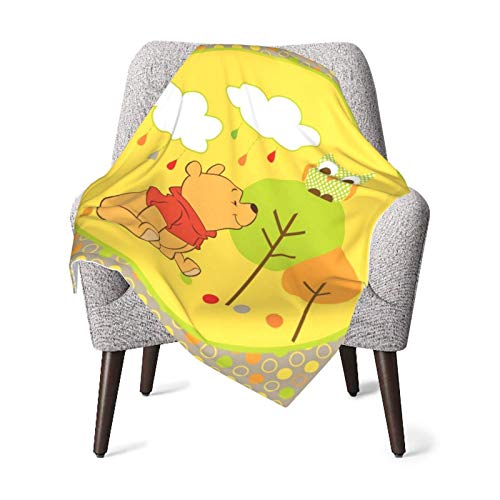Hdadwy W-innie P-ooh Babydecke Superweiche bequeme und leichte atmungsaktive warme Decke für Kleinkind Jungen Mädchen Neugeborene Kinderwagen Kinderbettdecke