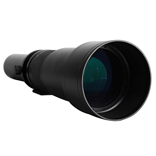 650-1300 mm F8-16 Super Tele Zoom Objektiv Kamera Teleobjektiv Zoomobjektiv Full Frame Kamera Lens mit Manuellem Fokus, T-Montage für DSLR Kamera(Schwarz)