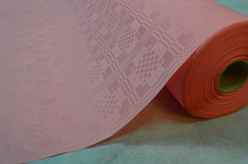 50 Meter Lang 100 Cm Breit Farbe: Rosa Tischdecke Papier Damastprägung Tischtuch Papierttischdecke Decke Rolle Papiertischdeckenrolle Papierdecke