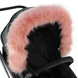 For-Your-Little-One aFHACWK-P338 Pram Fur Hood Trim Kompatibel On Koelstra, Farbe Pink