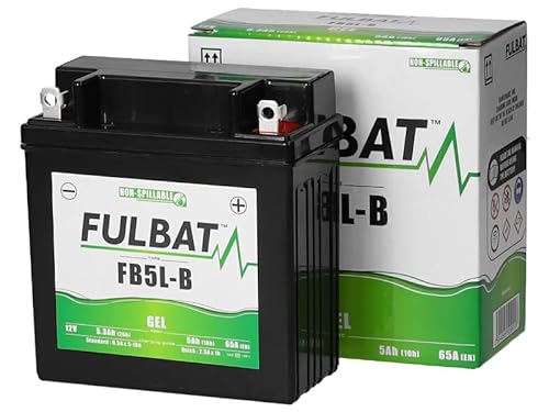 Fulbat Motorradbatterie Gel FB5L-B Gel / YB5L-B Full SLA wasserdicht 5,3 Ah 65 AMPS