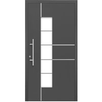 Aluminium-Haustür Moderno M360/B 110 x 210 cm Anthrazit Metallic Anschlag Links