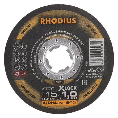 25x Rhodius Extradünne Trennscheibe XT70 X-LOCK 115 x 1,0 x 22,23