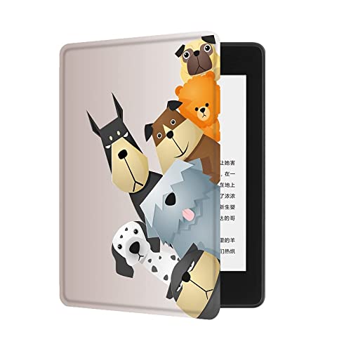 NagpintS Hülle passend für 6" brandneues Kindle 11. Generation 2022, schlankes Pu-Leder Smart Cover Shell-Niedlicher Cartoon-Hund