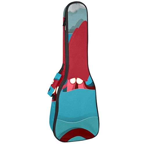 Ukulele Koffer Roter Oktopus Ukulele Tasche 21 Zoll Wasserdicht Oxford Gig Bag Mit Tasche Jungen Mädchen
