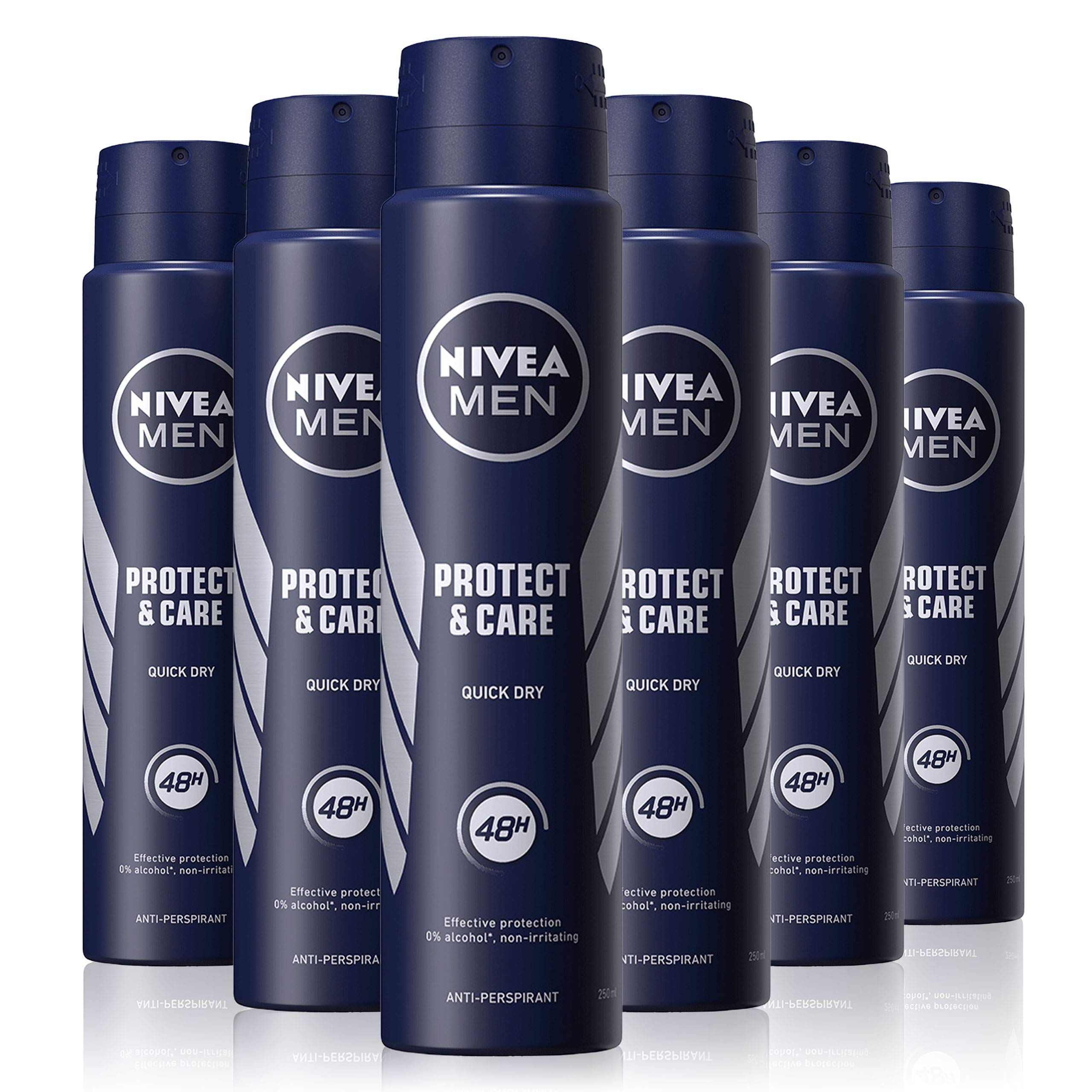 Nivea Men Protect and Care Anti-Transpirant Deo-Spray, 150 ml, 6er-Pack