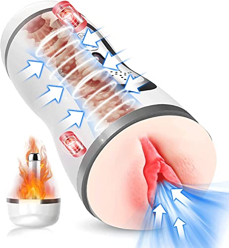 Automatisches Masturbator Masturbieren Männer Taschenmuschi Vibratoren für ihn mit Heizfunktion mit 10 Vibrationsmodi und 3 Intensitätsstufen (M)