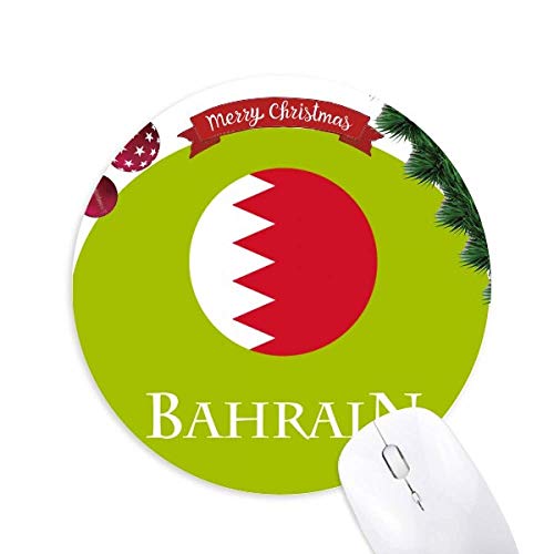 Bahrain Asiatische Flagge Persischer Golf Rundgummi Maus Pad Weihnachtsbaum Mat