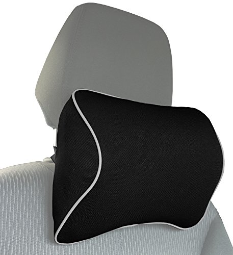 MyGadget Auto Nackenkissen Kopfstütze - Kissen aus Memory Schaum Nacken Stütze beim Fahren - Ergonomische Autositz Nackenstütze mit abnehmbarem Bezug