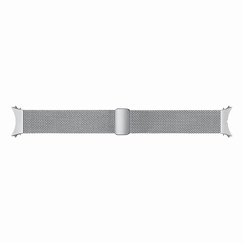Samsung Milanese Armband Smartwatch aus Edelstahl für Galaxy Watch4 44 mm, Watch5 44 mm, Watch6 44 mm, Silber