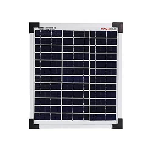 Enjoysolar Poly 10W 12V Polykristallines Solarpanel Solarmodul Photovoltaikmodul ideal für Wohnmobil, Gartenhäuse, Boot
