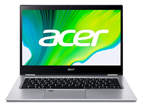 Acer Spin 3 (SP314-21-R8C4) 35,6 cm (14 Zoll Full-HD Multi-Touch) Convertible Laptop (AMD Athlon Silver 3050U, 4 GB RAM, 256 GB PCIe SSD, AMD Radeon Graphics, Win 10 Home) silber