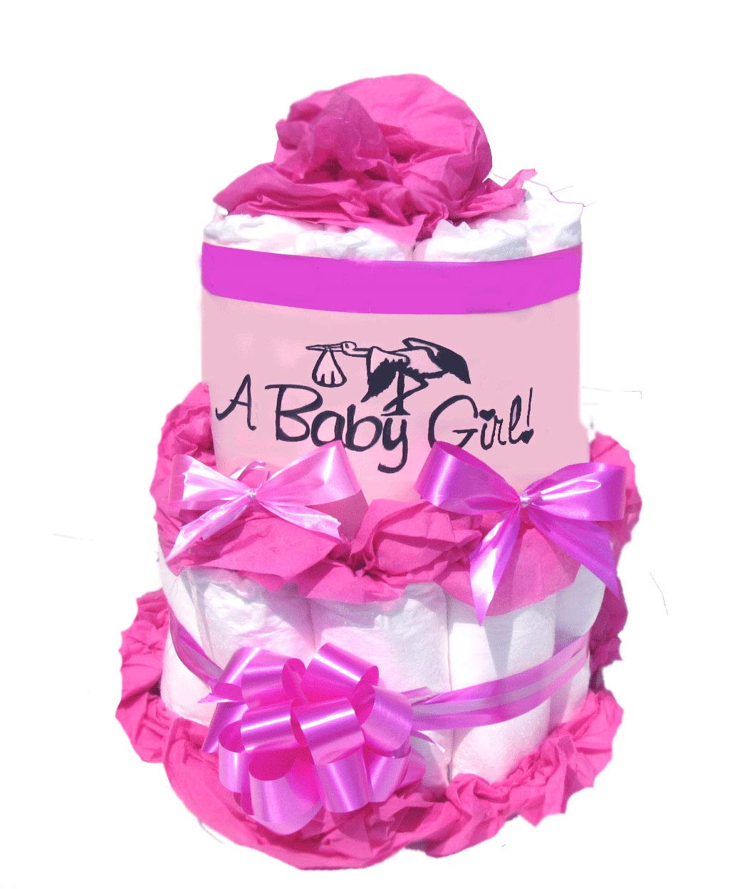 Windeltorte Mädchen | Baby Girl | Geschenk zur Geburt & Taufe